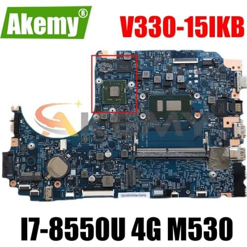 For Lenovo V330-15IKB 330-15IKB Laptop Motherboard LV315KB MB 17807-3 I7-8550U 4G RAM M530 GPU 100% fully tested Mainboard