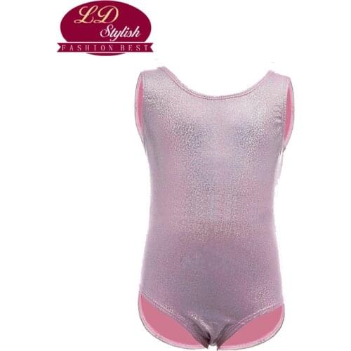 Toddler Rose Red Sleeveless Gymnastics Leotards For Girls Lycra Spandex Leotard Bodysuit Ballet Dance Leotards Costumes For Kids