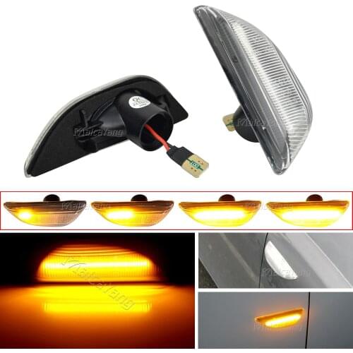 For Opel Mokka X 2012-2020 for Chevrolet Trax 2013~2019 for Buick Encore 13-20 2pcs Dynamic LED SIDE INDICATOR TURN SIGNAL BLACK