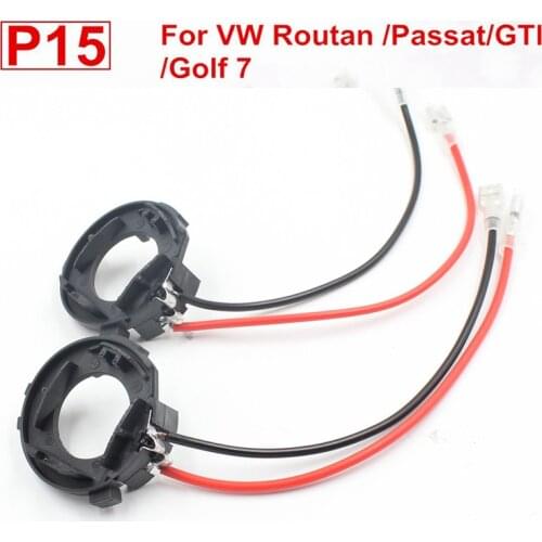 FSYLX 2x H7 LED Headlight Bulb Connector Adapter for Volkswagen VW Golf MK7 LED Lamp Auto H7 Base Holder Socket for VW Golf MK 7