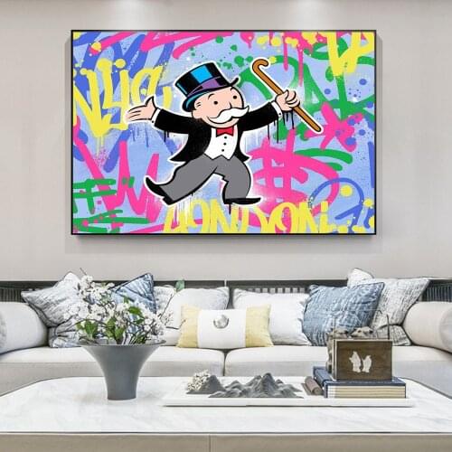 Classic Cartoon Cartoon Character Graffiti Poster Mural Family Bedroom Childrens Room Wall Decoration Canvas Art (no Frame)