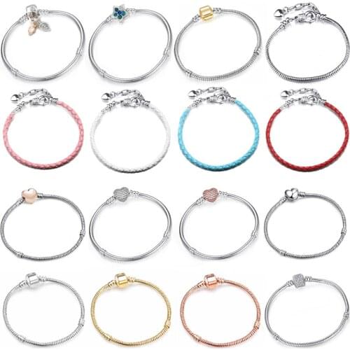 High-quality Silver-plated Charm Ladies Bracelet DIY Brand Bracelet Jewelry, Making Gifts For Men Women Children For Direct Sale