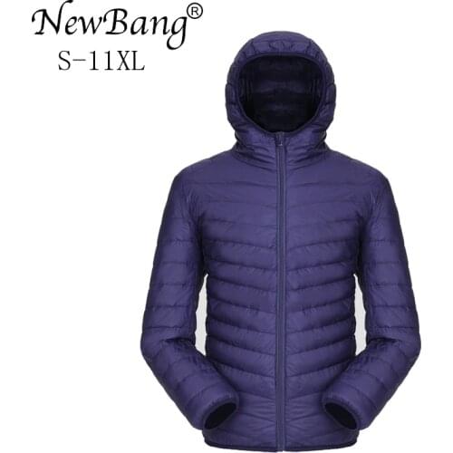 NewBang Plus 11XL 10XL 9XL Ultra Light Down Jacket Me Down Jacket Windbreaker Feather Parka Man Winter Large Size Outwear