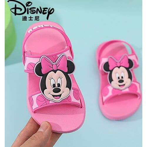 Disney summer new childrens sandals and slippers non-slip cartoon boys and children indoor household Mickey mouse beach shoes