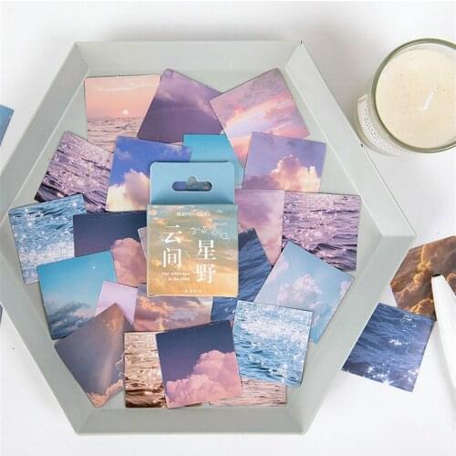LOLEDE Cloud and Starry Sky Boxed Kawaii Stickers Planner Scrapbooking Stationery Japanese Diary Stickers