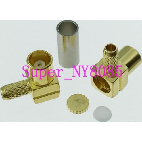 MCX female jack right angle crimp RG174 RG316 LMR100 RF connector