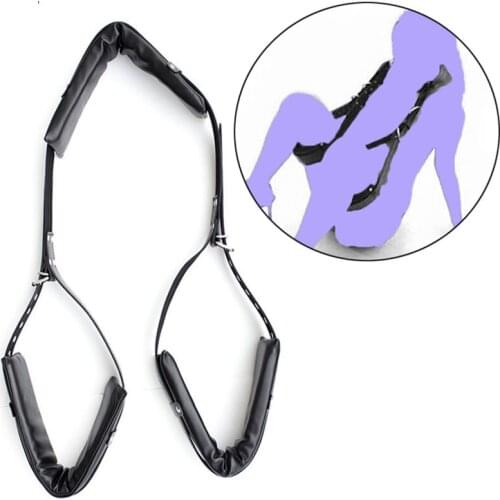 Neck Leg Thigh Cuff Strap Adult Game Sex Toy For women BDSM Swing leather comfort Restraint Bondage Kit fantasy erotic Spreader
