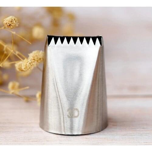 #3D Icing Piping Nozzle High Quality Seamless Icing Tube Cake Decorating Pastry Tip Tool Basketweave Nozzles Large Size 8 Teeth