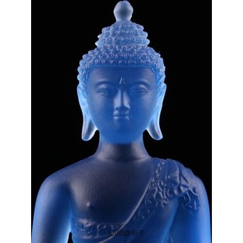 Newest Coloured glaze buddha statue Bhaisajyaguru figure Bhaisajya Buddha figurine medicine Buddha bodhisattva Good luck