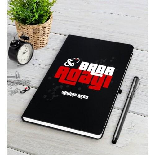 Personalized Dad Nominee Black Notebook Pen Seti-3