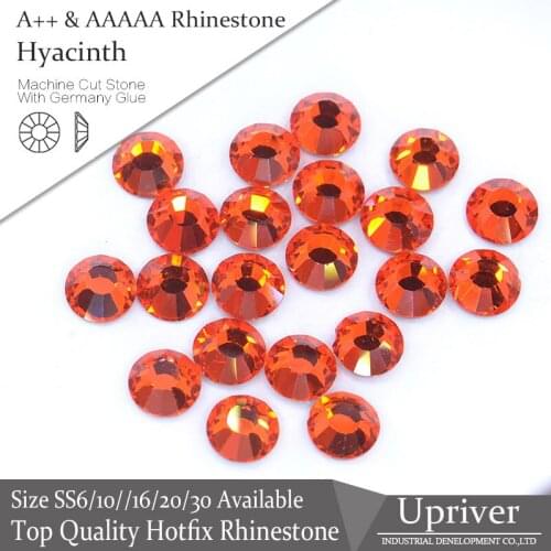 Upriver A++ 1440pcs/288pcs Popular Shiny Strass Flatback Hyacinth SS6-SS30 Hotfix Rhinestones For Shoes Accessories