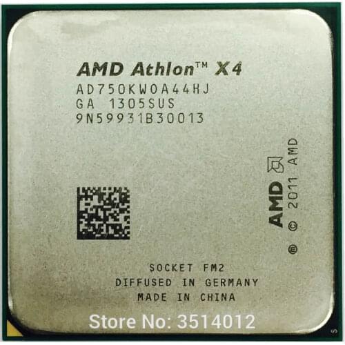 AMD Athlon X4 750K 750 3.4 GHz Duad-Core CPU Processor AD750KWOA44HJ Socket FM2