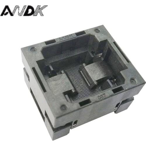 BGA64 OPEN TOP burn in socket pitch 1.0mm IC size 11*13mm BGA(11*13)64-1.0-TP01NT BG64 VFBGA64 burn in programmer socket