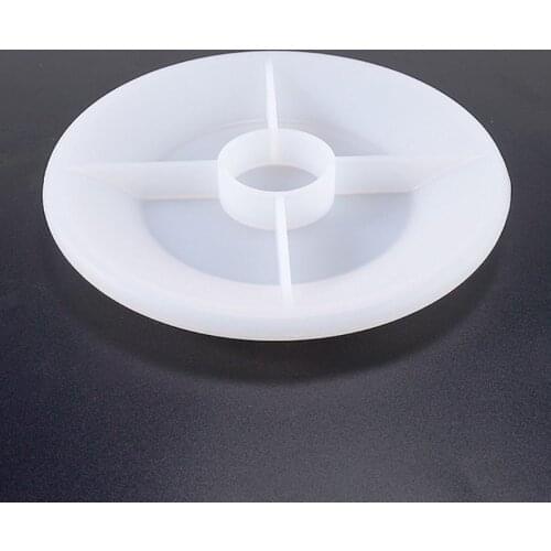Crystal Epoxy Mold DIY Handmade Round Flat Plate Brightening Mirror Plates Silicone Mould T84A