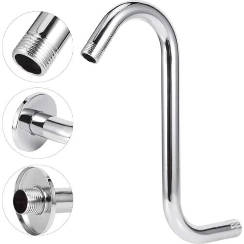 Bathroom Shower Arm Electroplate Stainless Steel S Shaped Gooseneck Shower Arm Bracket Bathroom Accessories 26cm hortum