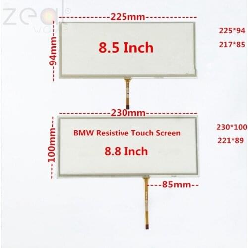 For 8.5 Inch 8.8 Inch Touch Screen For BMW Car Navigation Handwriting Touch Glass Touch Panel 225*94 230*100