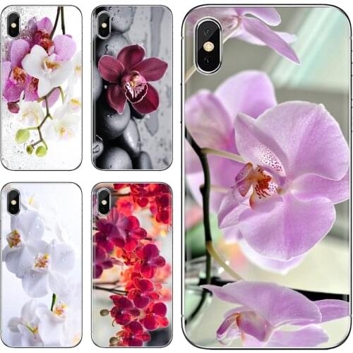 For Samsung Galaxy A10 A30 A40 A50 A60 A70 a12 a31 a41 a51 a71 a20e a21s M30 Orchid Flowers HD Wallpaper Silicone Shell Case