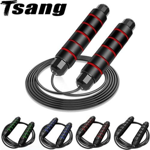 Jump Rope Adjustable Skipping Rope Anti-Tangle Fitness Sports Steel Wire Weight-Bearing Rope 9.8Ft Jumprope Gym Aerobic Exercise