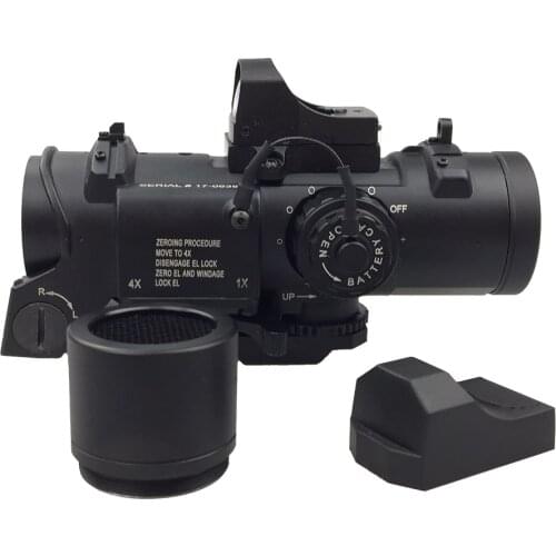 Middle Range Quick Detachable Tactical 1-4x Optic Scope & Doctor Red Dot Reflex Scope Close Quarter Combined Sight Hunting Sport