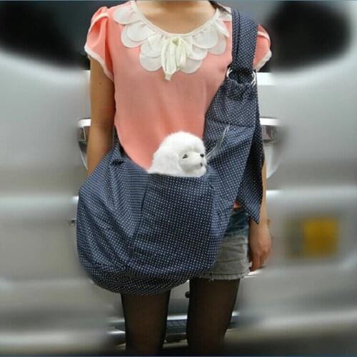 New pet carrier dog bag fashion out breathable Portable Double cloth small Polka Dot dog sling bags and carriers for small dogs