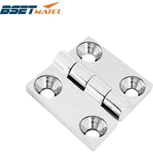 BSET MATEL Heavy Duty SS 316 38*38m Caravan RV Deck Cabinet Drawer Door Strap Butt Boat Hinge marine Hinge Boat Hardware