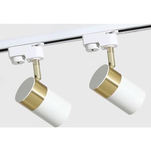 Indoor led track light modern fashion color black gold / white gold nordic living room kitchen dinning room daily use spotlights