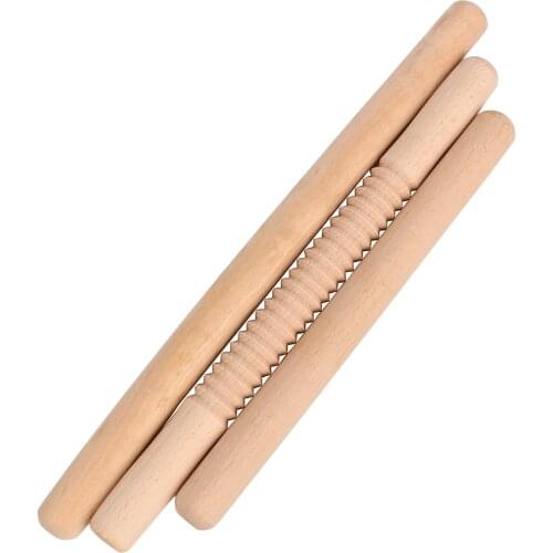 Solid Wood Rolling Pin Non-stick Pastry Embossed Dumpling Wrapper Tool Cake Fondant Pastry Cooking Tools