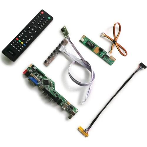 VGA+AV+USB 1CCFL display controller board For CLAA150XH01/TM150XG/TD141TGCD1/TD141TGCD2 screen DIY kit 1024*768 LVDS 30-Pin