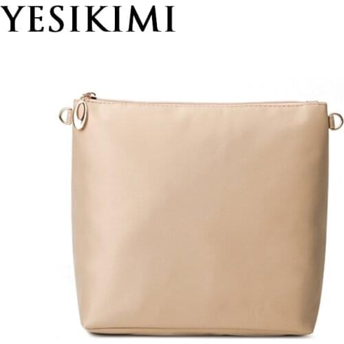YESIKIMI Nylon Waterproof Inner Bags Beige Color Cosmetic Bags 4 Size Available Insert Organizer B Bag Accessories