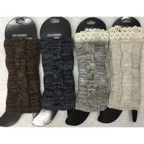 Women Twist Knitted Boot Cuffs Toppers Boot Socks leg warmers Crochet booty Gaiters 4 colors 200pairs/lot #3872