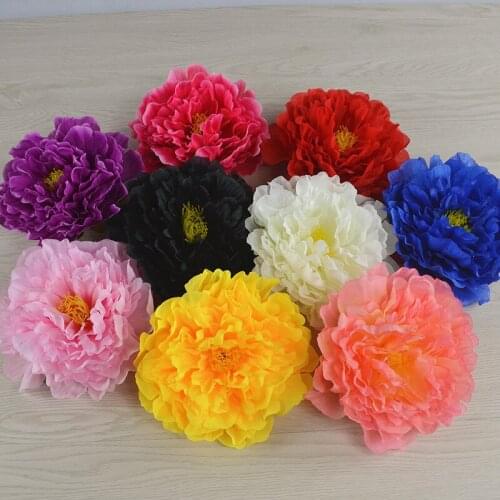 10pcs 17cm 20cm Artifical Silk Large Peony Flower Heads Wedding Flowers For Party Props Decoration DIY Hair Corsage Accessories