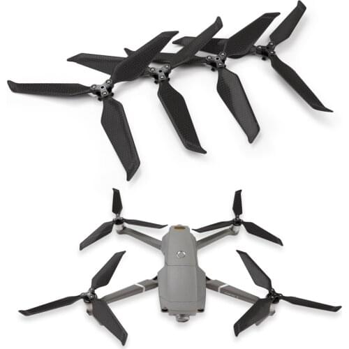 2 Pairs 100% Carbon Fiber Three-blade 8743 propeller folding Low Noise propellers for DJI mavic 2 pro/zoom drone Accessories