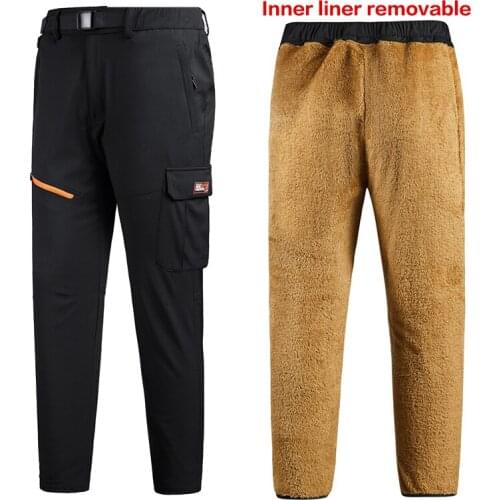 2020 Men Casual Loose Multi-pocket Jogger Pants Mens Thick Velvet Sweatpants Fashion Black Loose Cargo Pants Male Plus Size 8XL