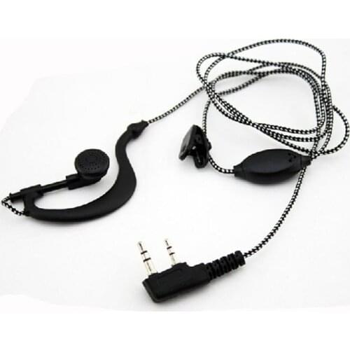 2PIN Headset For Radio Security Walkie Talkie Feature High Quality Earpiece Headset With microphone rope braided line earphone
