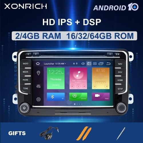 4GB 2 Din Android 10 Car Radio GPS Navigation For VW Passat B6 volkswagen touran Skoda Octavia 2 seat leon 2golf 5 6 Multimedia