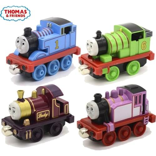 4 Pcs/set Original Thomas And Friends 1:43 Magnetic Metal Diecasts Train Locomotive Toy Vehicles Children Educational Toy Gift