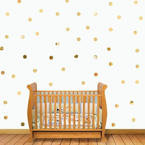 50 pieces / set of stereo DIY mirror point wall stickers home decoration 2cm round bathroom stickers