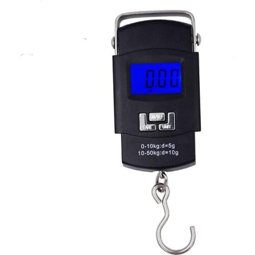 50kg 10g Electronic Scale Portable Hanging Scales Luggage Hanger Steelyard Black LCD Display Digital Electronic Scales