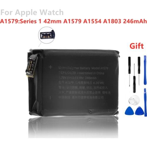 A1579 Original Battery For Apple Watch Series 1 42mm A1579 A1554 A1803 246mAh + Free Tools