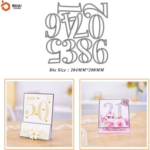 Arabic Numbers 0 to 9 Metal Cutting Dies Stencil DIY Cards Stencils Photo Album Embossing Paper Making Scrapbooking Knife Mold 2