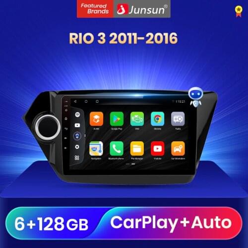 Junsun V3Pro Qualcomm Voice Control Android 10 Car Radio Multimedia Player For KIA RIO 3 2011-2014 2015 2016 CarPlay Auto 2Din
