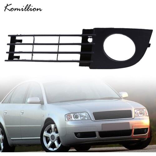 Car Fog Lights Frame Bumper Lower Racing Black Grills Exterior Parts for Audi A6 C5 Sedan/Avant 2002 2003 2004 2005 Facelift