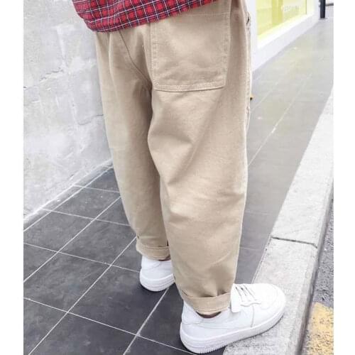 Spring Kids Boys Pants Sport Leisure Toddler Pants Mid Waist Regular Autumn Cotton Boys Trousers For 3T 4 6 8 10 12 Year Old