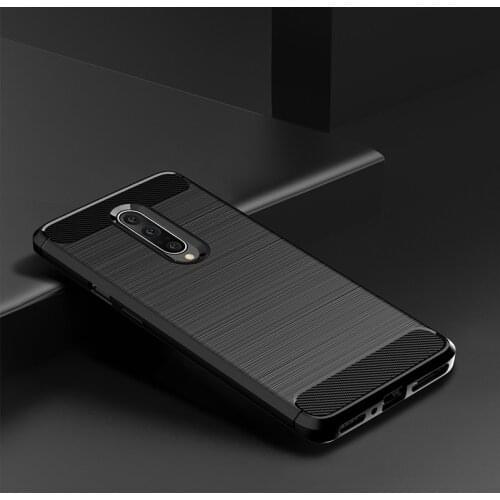 For OnePlus 7 Pro Case Soft Silicone Brushed Carbon Fiber For One Plus 7 OnePlus7 Pro Rugged Armor Phone Cases Cover