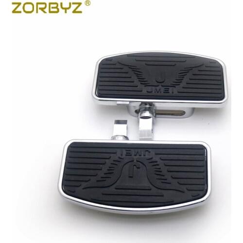 ZORBYZ Black Motorcycle Adjustable Floorboard Footboards Footrest Pad For Honda VTX1300 VTX1800 Suzuki VL400 C50