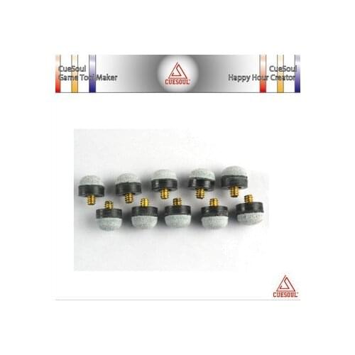 Free Shipping 10pcs/a lot Cuesoul 9mm -13mm Size Blue Screw Billiard Pool Snooker Cue Tips From Billiard Accessories Supplies