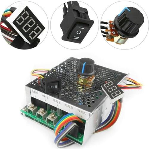 DC10V-55V 100A Motor Speed Controller PWM Speed Control Regulator Forward/Reverse Adjustable Current Drive Module Input