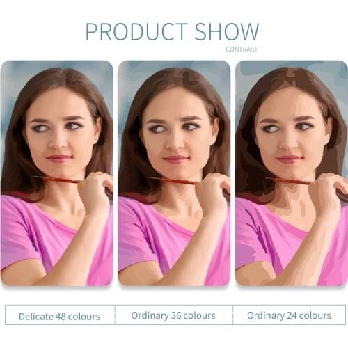 GATYZTORY Frame 24/36/48 Color Personalised Paint By Numbers Photo Custom Landscape Animals Family Coloring By Numbers Diy Gift