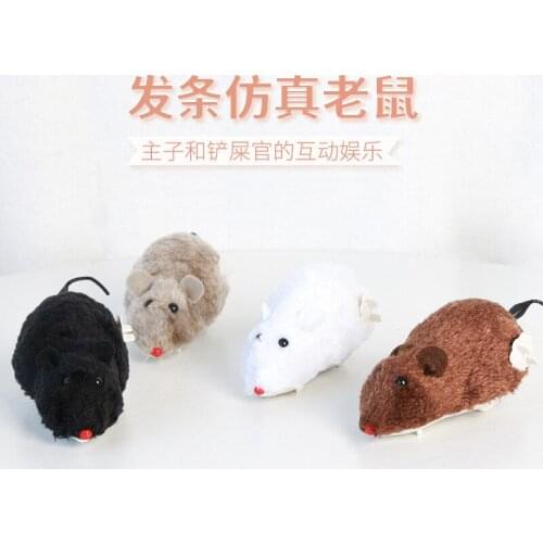 Cat Toys Realistic Mouse With Wind-up Plush Pet Cat Toys Funny Cat Toys