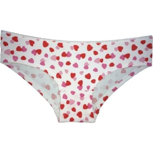 LOOK FOR YOUR WONDERFUL NIGHTS WITH ITS STUNNINGELEGANT LINGERIE Heart Printed Combed Cotton Hipster FREE SHIPPING